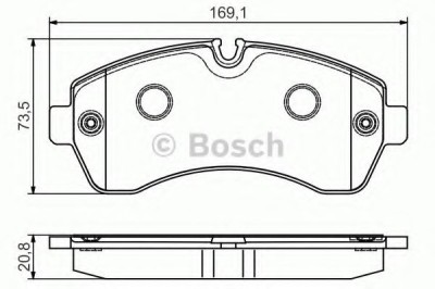Set placute frana,frana disc VW CRAFTER 30-50 caroserie (2E) (2006 - 2016) BOSCH 0 986 495 107 foto