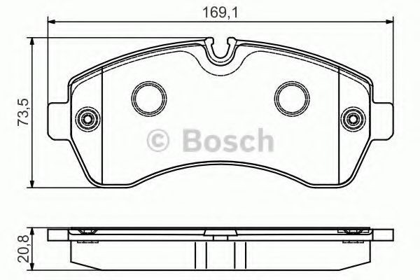 Set placute frana,frana disc VW CRAFTER 30-50 caroserie (2E) (2006 - 2016) BOSCH 0 986 495 107