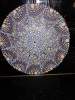 Mandala rotunda panza paianjen pictat manual acrylic pictura in puncte decor perete pe disc vinil vinyl uzat de 12&rdquo;