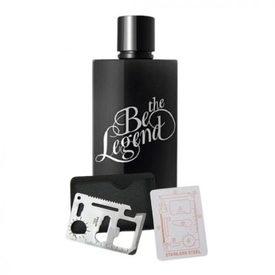 Set apa de toaleta Be the Legend 75 ml si card multifunctional Dactylion, de supravietuire, otel inoxidabil foto