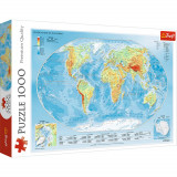 Puzzle 1000 piese - Harta Fizica a Lumii | Trefl
