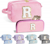 LIFE Personalizat Mare Cute Roz Machiaj Geantă - Inițial Cosmetic Travel Bag Lar, Oem