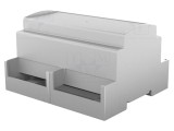 Carcasă pentru șină DIN gri 90,5x106,3x62mm