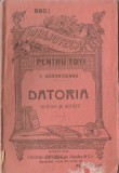 Ioan Agarbiceanu - Datoria. Nuvele si schite