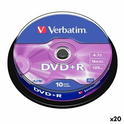 DVD+R Verbatim 4,7 GB 16x 10 Piese (20 Unități) foto