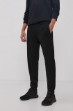 Emporio Armani pantaloni barbati, culoarea negru, drept