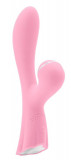 Vibrator Luxe Aura Silicon Vibrating&amp;Suction USB Roz 20 cm