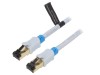 Cablu Patch S/FTP Cat6 PVC Gri 0.75m Conector Aurit, Vention