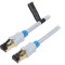 Cablu Patch S/FTP Cat6 PVC Gri 0.75m Conector Aurit