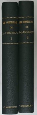 LES CONFESSIONS DE J.-J. ROUSSEAU , VOLUMELE I - II , 1927 foto