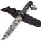 Cutit de vanatoare 32 cm Full Tang, model Black Legion Style, maner ergonomic, teaca inclusa