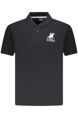 U.S. Grand POLO Tricou polo barbati cu logo brodat, din bumbac, Regular fit, negru, 3XL