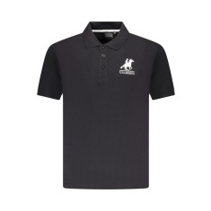 U.S. Grand POLO Tricou polo barbati cu logo brodat, din bumbac, Regular fit, negru, S