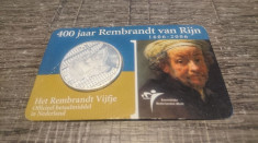 Moneda 5 Euro 2006 Olanda Argint 400 Ani De La Nasterea lui Rembrandt foto