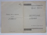 Revista FAMILIA Sezatoare literara in 1936 Pliant cu autografele scriitorilor !