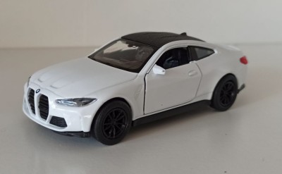 Macheta BMW M4 Coupe (G82) alb - Welly 1/36 foto