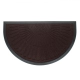 Covoraș Ușă, Model Semicerc, Mărime 75x45 cm, Culoare Maro, Compoziție Cauciuc și Mocheta, Oem