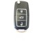 Carcasa cheie Volkswagen tip briceag cu 3 butoane Negru cu Crom fara locas baterie