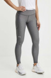 Under Armour Pantaloni 1365336 femei, culoarea gri, material neted 1365336-001