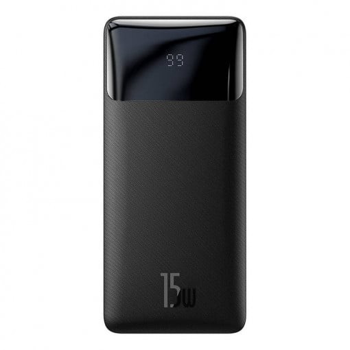 POWER BANK Baseus Bipow, 10000mAh, 15W, 2 x USB; 1 x USB Type-C, digital display pt. status baterie, total 3A, negru, &amp;quot;PPBD050001&amp;quot; (timbru v