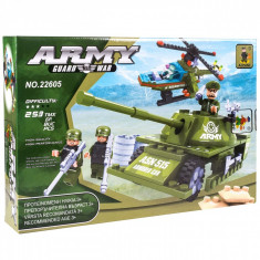 Set cuburi lego tanc militar si elicopter, 253 piese, multicolor foto