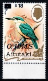 Aitutaki 1990, Mi #41** timbru de serviciu OHMS, fauna, pasari, MNH! Cota 32 &euro;!, Nestampilat