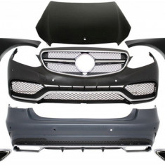 Kit Exterior Compatibil Cu Mercedes-Benz W212 E-Class Facelift 2013→ E63 A-Design Cu Ornamente De Evacuare COCBMBW212FAMGCS65