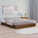 Cumpara ieftin Cadru de pat, maro miere, 200x200 cm, lemn masiv