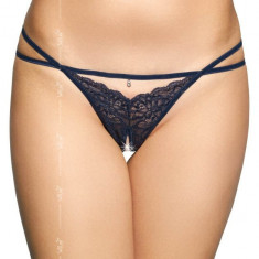 Gina - Lenjerie sexy G-String 2496, albastru, M/L