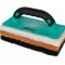Set Dristi cu Burete / Tampon pentru curatare (1 maner, 3 baze), 250x120mm - BIHUI-CSPK4