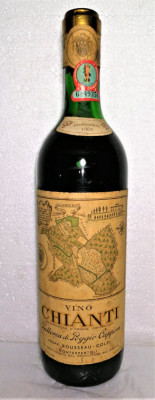 A 51 -vin rosu CHIANTI, DOC, FATTORIA POGGIO CAPONI, recoltare 1969 cl 70 gr 12 foto