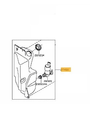 Rezervor spalator parbriz Nissan Qashqai (J11), 03.2014-06.2017, fara Gura umplere vas spalator, cu pompa sprit parbriz foto