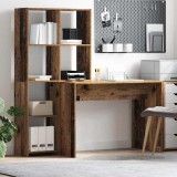 Birou cu raft Lemn vechi 138.5 x 55 x 143 cm Lemn compozit