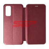 Husa Flip Cover Samsung Galaxy S20 FE, Protectie 360, Piele Ecologica, Tip Carte, Culoare Wine