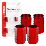Set capace ventil 4 buc aluminiu, Rosii AutoDrive ProParts