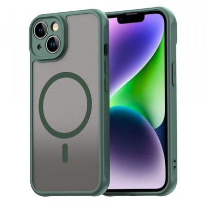 Husa MagSafe pentru Apple iPhone 13, Techsuit, HaloFrost II, Verde foto