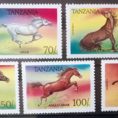 Tanzania 1993 fauna Cai , animale , serie 7v nestampilata