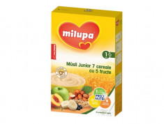 Cereale copii MILUPA Musli Junior 7 Cereale fara lapte cu 5 fructe 250g de la 1 an foto