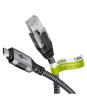 Cablu LAN Ethernet USB-C 3.1 la RJ45 1.5m Cat6 compatibil si pt., Goobay