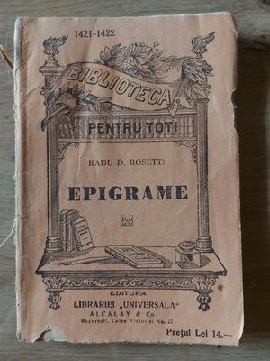 Epigrame- Radu D. Rosetti foto