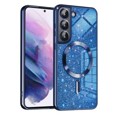 Husa pentru Samsung Galaxy S22 5G - Techsuit Luxury Glitter MagSafe - Deep Blue foto