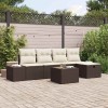 VidaXL Set de canapele pentru grădină 6 pcs Maro 55 x 62 x 69 cm 3360699