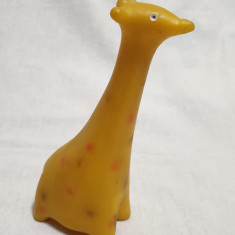 Jucarie veche de colectie - figurina din cauciuc - GIRAFA