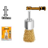Perie sarma tip pensula pentru bormasina 25 mm, pentru vopsit si finisaje - Ingco WB70241