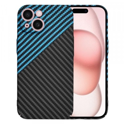 Husa pentru Apple iPhone 15, Techsuit, Carbonite FiberShell, Bleu foto