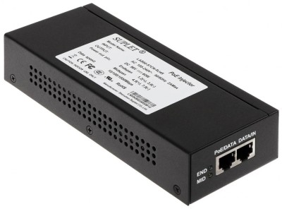 Injector POE Hikvision, LAS60-57CN-RJ45; 60W PoE injector, 2* RJ45 interface, foto