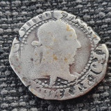 Franta 1 francs / franc 1584 F/Angers argint Henric lll, Europa