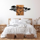 Cumpara ieftin Decoratiune de perete lemn Acacia Tree - 329, Negru, 3x70x144 cm