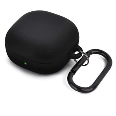 Husa pentru protectia castilor Samsung Galaxy Buds2, culoarea neagra, cu carlig de prindere foto