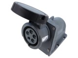 Conector alimentare AC trifazat AMPHENOL IP&amp;S 20A 5 pini soclu mamă IP67